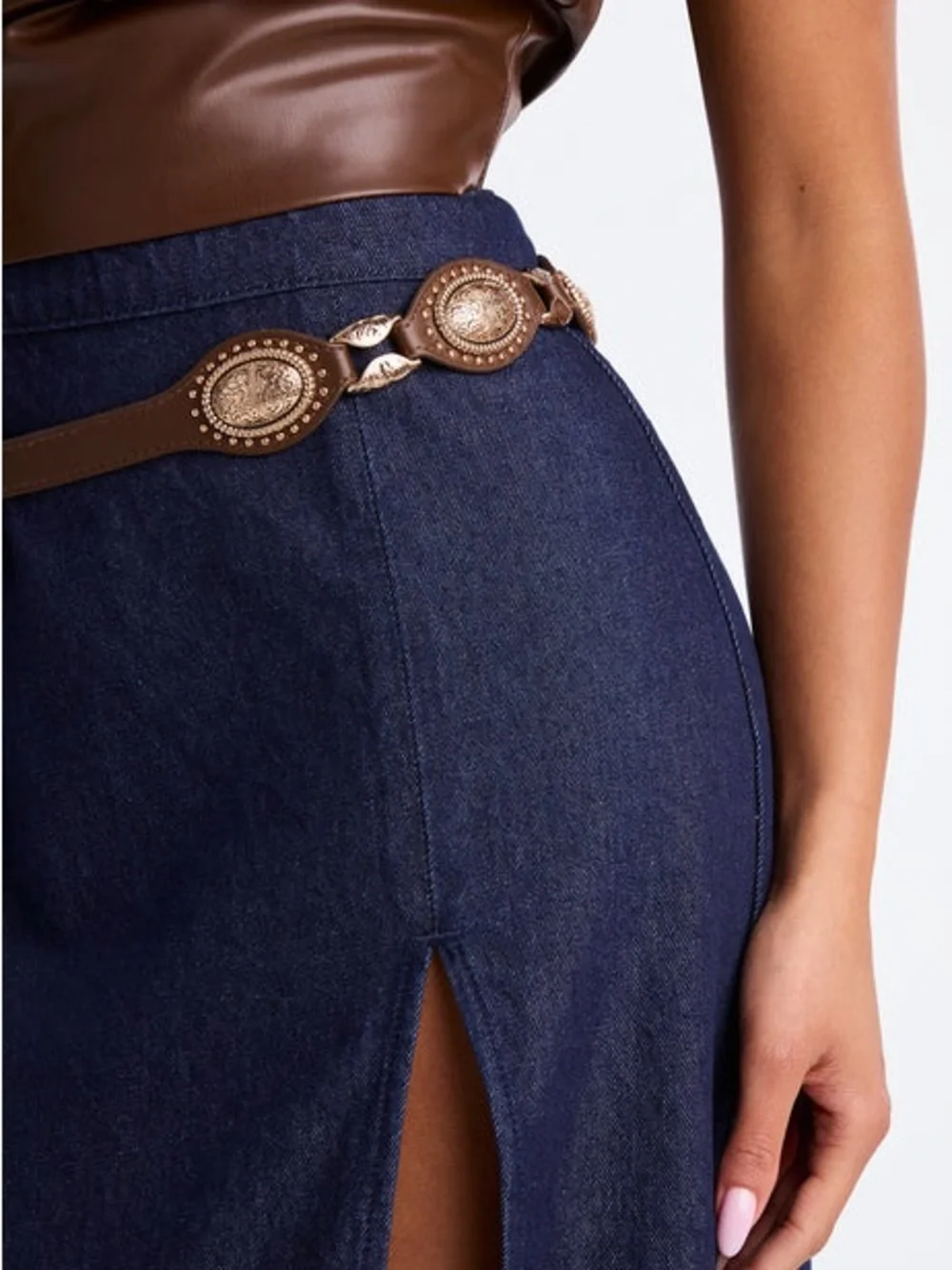 Rancho Glam Faux Leather Belt NEW 🏷️
